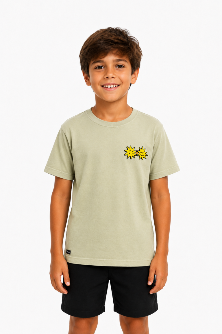 Camiseta Infantil Xilogravura Palha