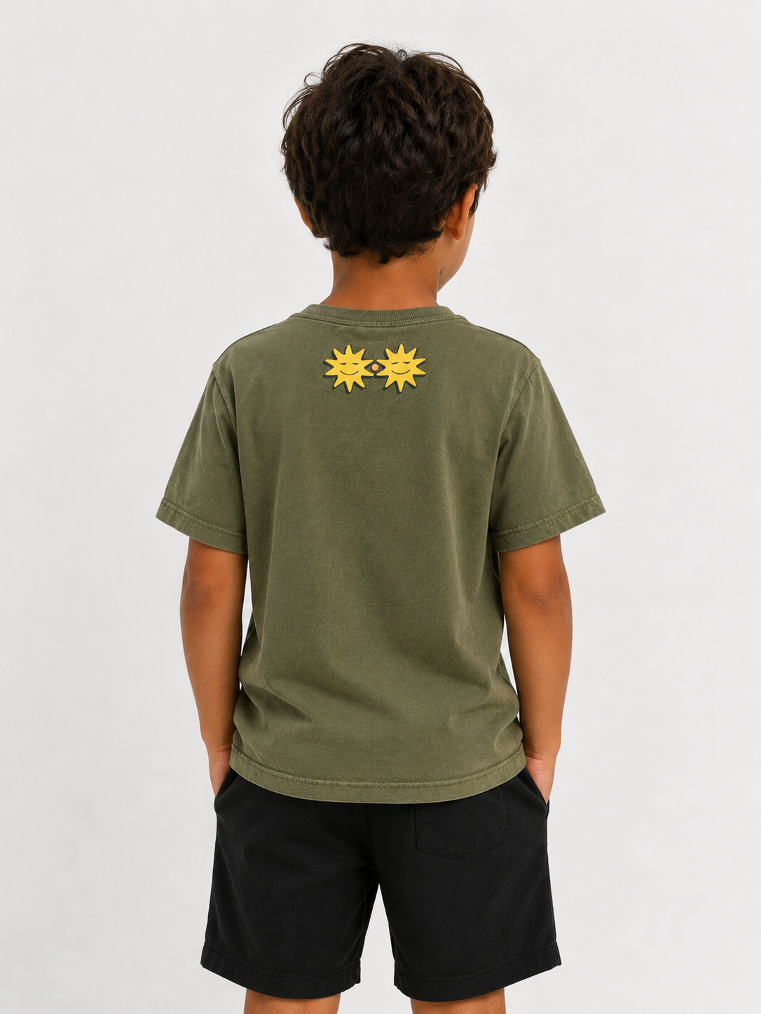 Camiseta Infantil Clima de Dominguinho Oliva - Imagem 2