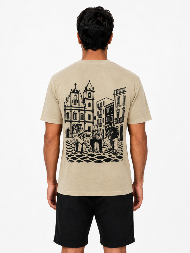 Camiseta Xilogravura Palha